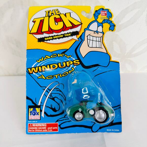 5 for $25| VTG 1995 Bandai The Tick Wacky Windup Action Hard Drivin' Tick  New - Picture 3 of 4